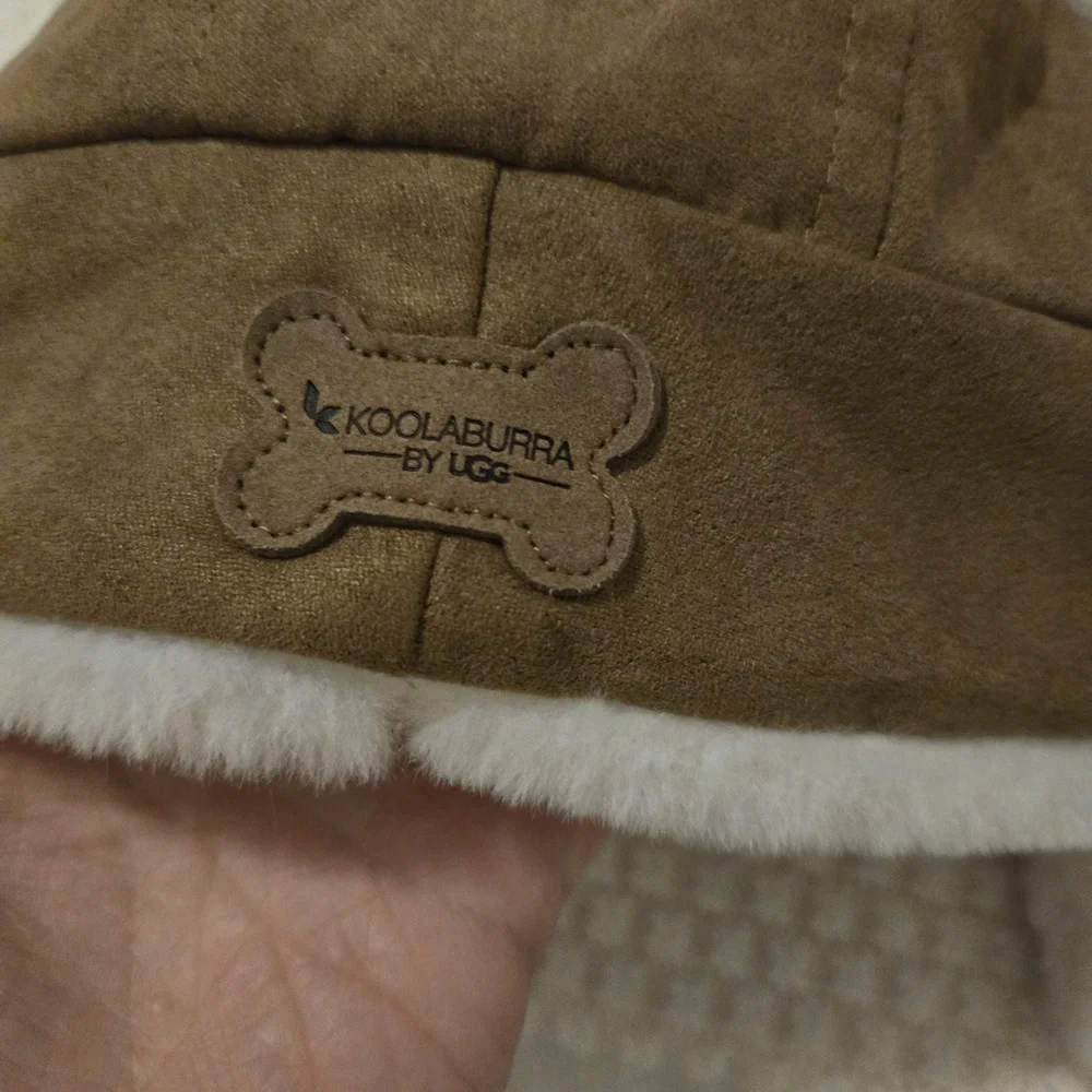 Koolaburra Brown Dog Coat with White Trim